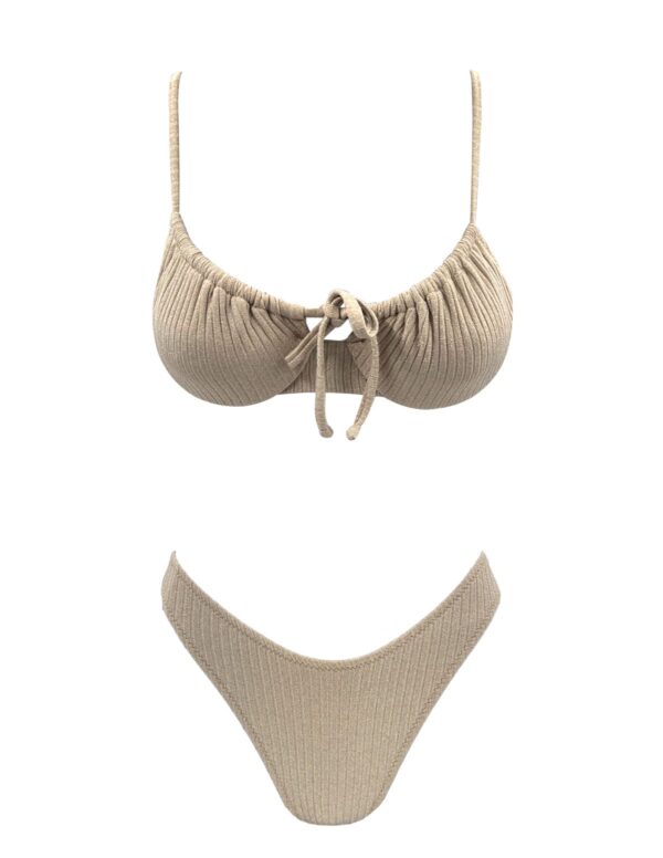 GOLDEN RUCHED UNDERWIRE BIKINI