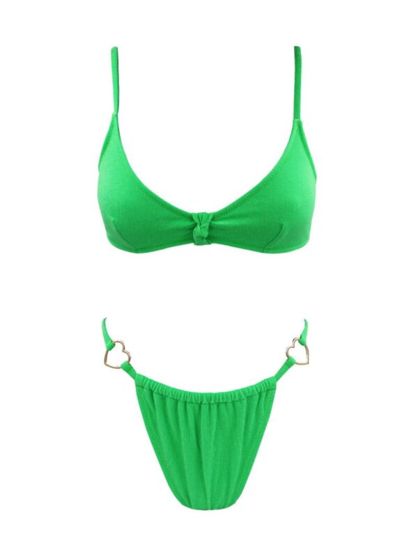 SEAWEED GREEN HEARTS BIKINI
