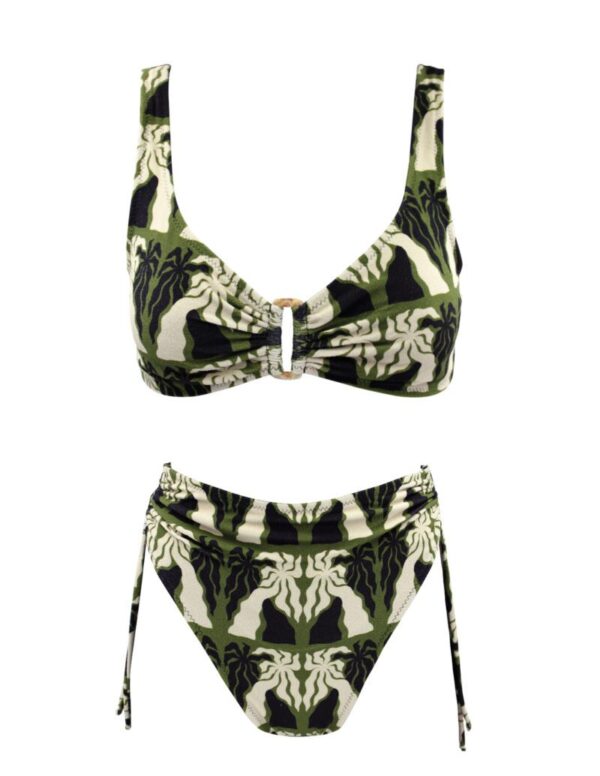CAMO PALMS HIGH WAISTED BIKINI