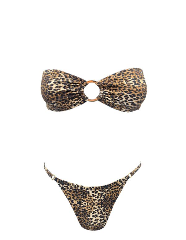 LEOPARD STRAPLESS BIKINI