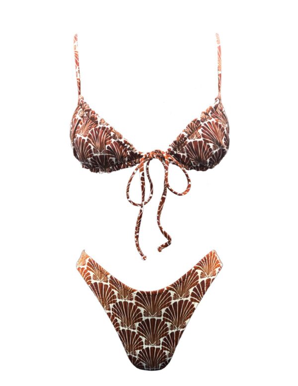 BROWN SEASHELL BRALETTE BIKINI