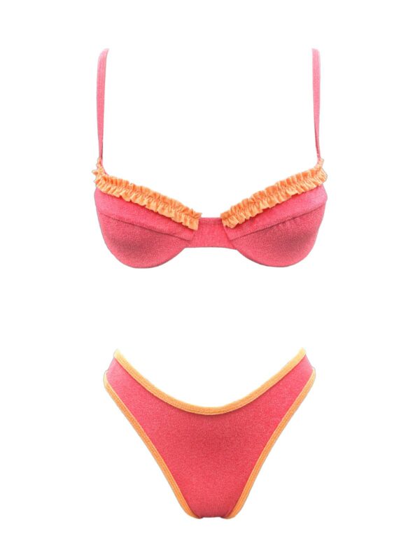 BLUSH RUFFLED BIKINI
