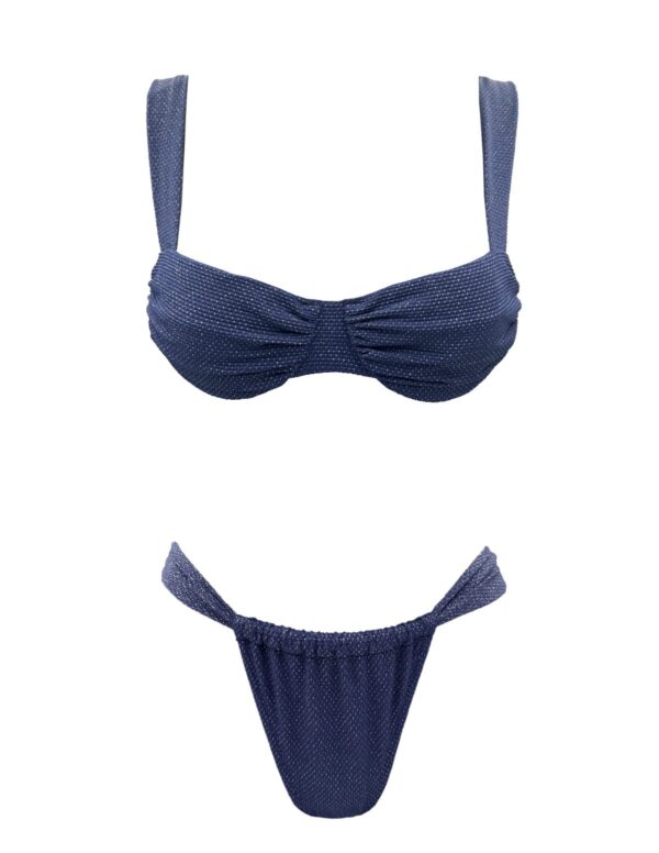 MIDNIGHT BLUE SHINE WIRE BIKINI